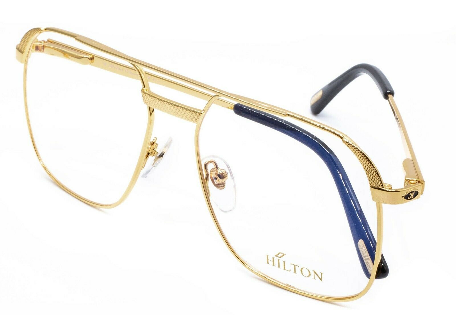 Hilton Eyewear Vintage Class 010 995 24KT 58x18mm FRAMES RX Optical - New NOS