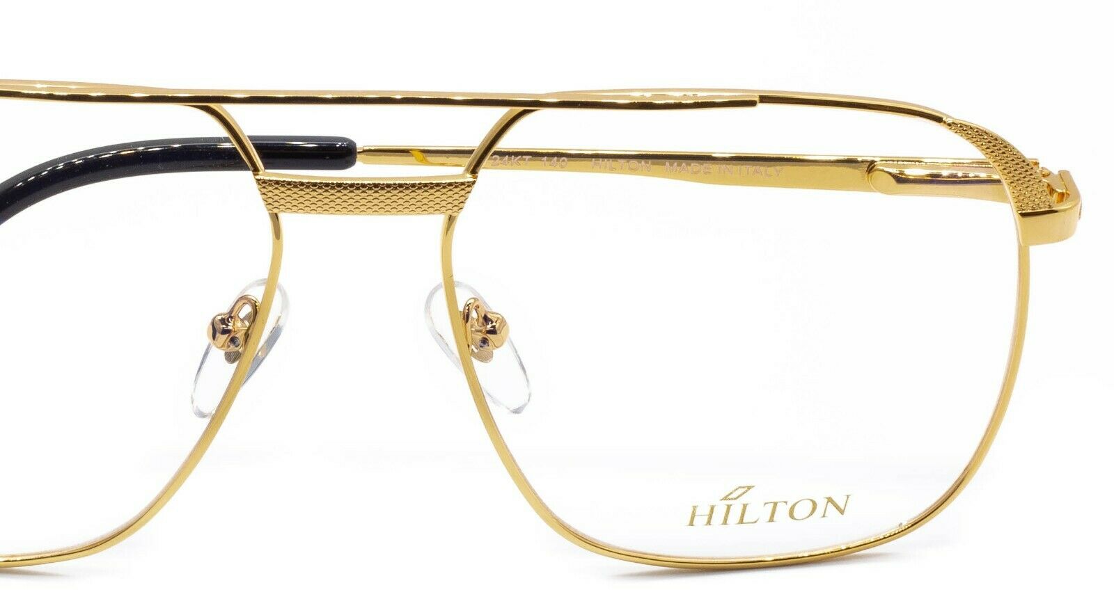 Hilton Eyewear Vintage Class 010 995 24KT 60x18mm FRAMES RX Optical - New NOS