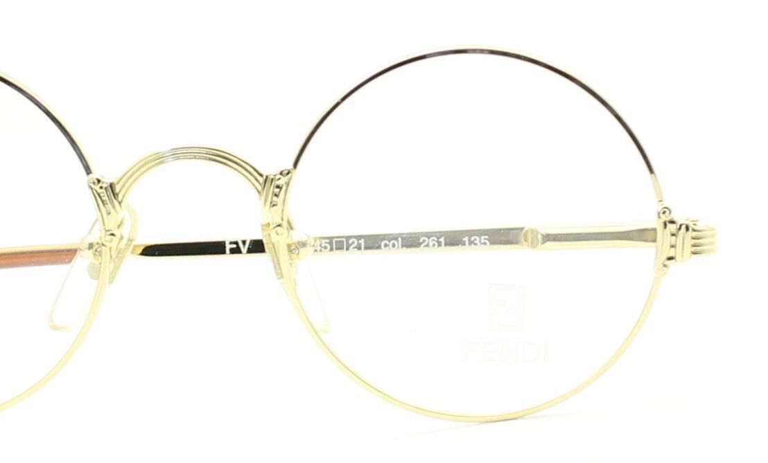 FENDI FV 217 261 45mm Vintage RX Optical FRAMES NEW Glasses Eyeglasses Italy NOS