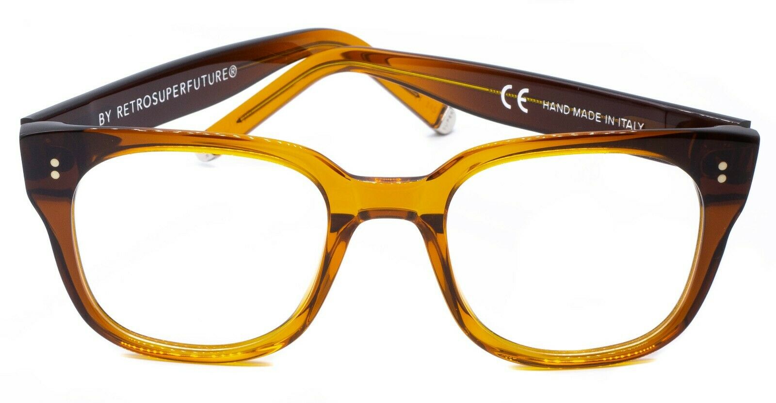 RETROSUPERFUTURE 4CC/R Numero 8 1/2 FW17 Dark Amber 49mm RX Optical Eyeglasses