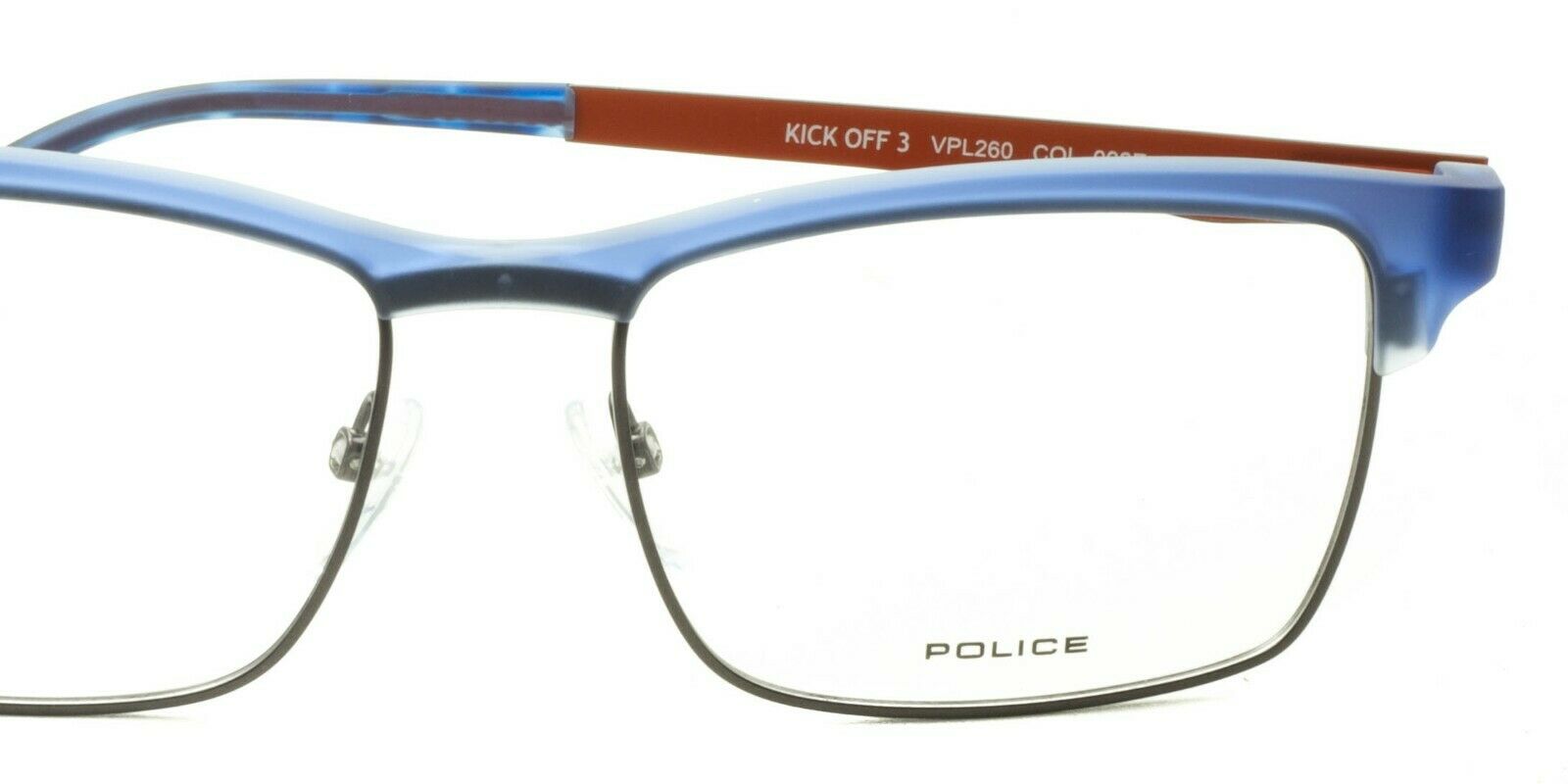 POLICE KICK OFF 3 VPL 260 COL. 092E 54mm FRAMES Glasses RX Optical Eyewear - New