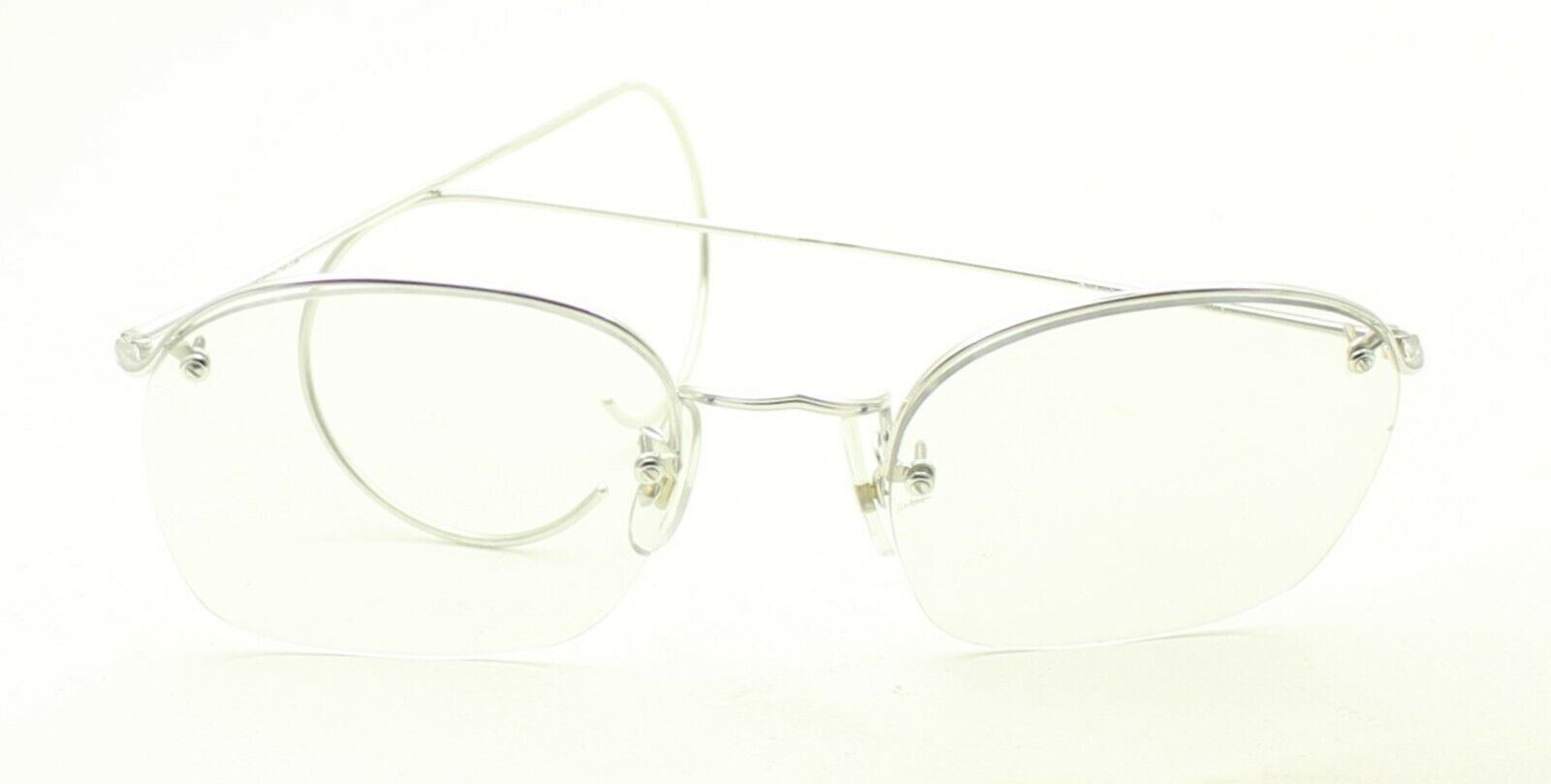 SAVILE ROW ENGLAND Rimway Rhodium 49x 20mm Eyewear FRAMES RX Optical Eyeglasses