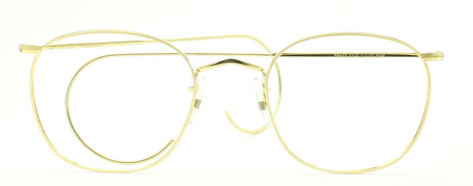 SAVILE ROW ENGLAND Gold 49x20x105mm PANTO Quadra RX Optical Eyeglasses Frames