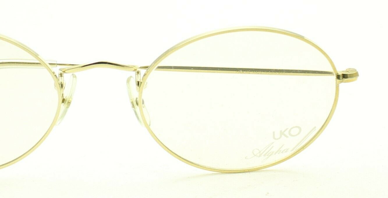 ALGHA London Line (SAVILE ROW) Gold Oval 54x22mm FRAMES RX Optical Glasses - NOS