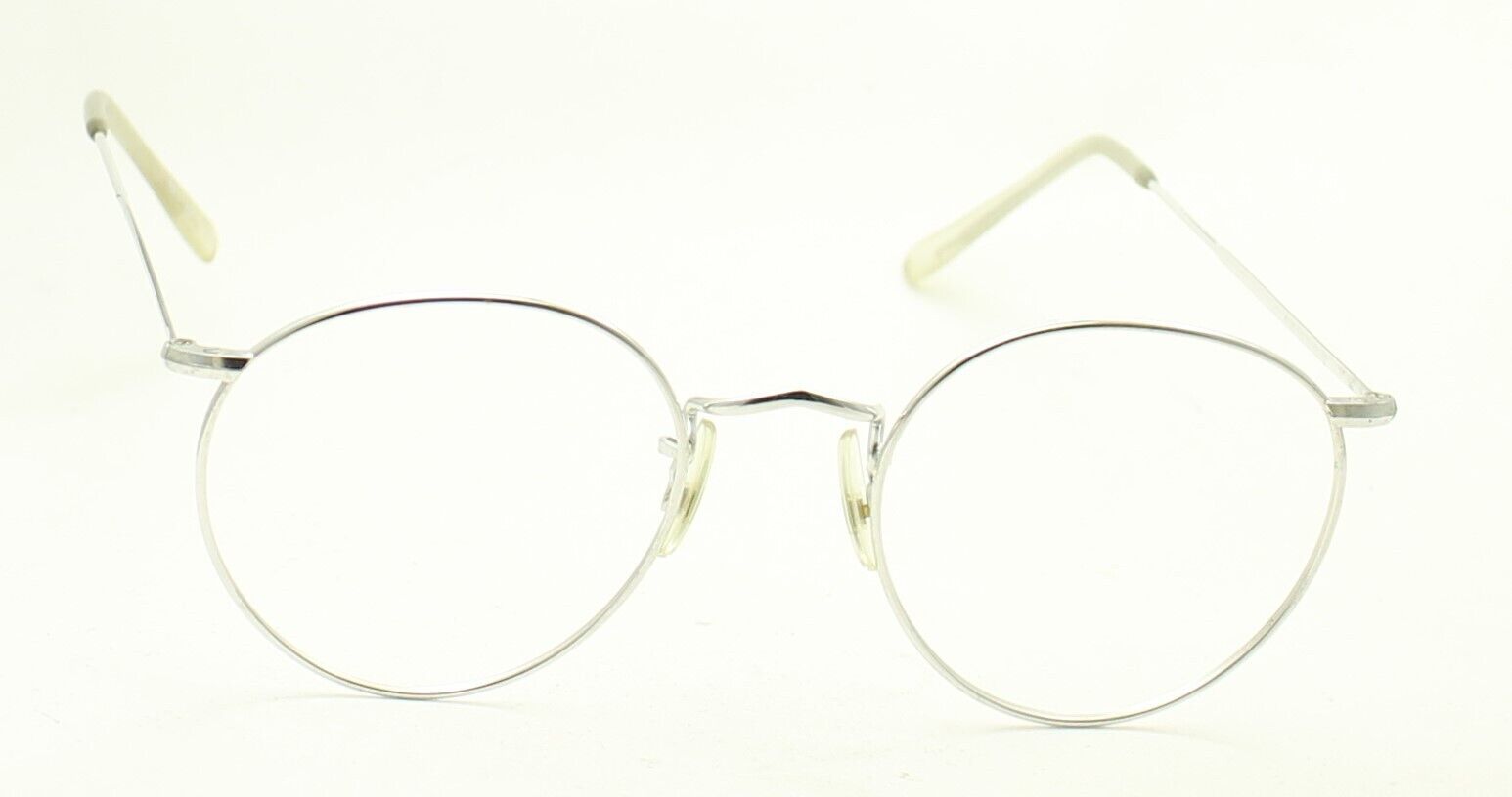 SAVILE ROW ENGLAND 14KT GF Rhodium Beaufort Panto 49x20mm RX Optical Glasses New