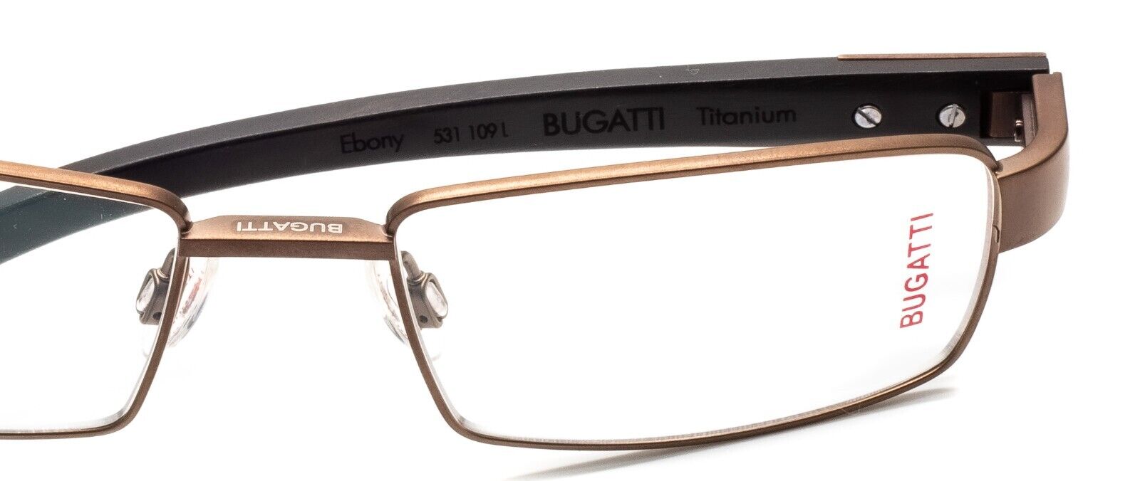 ETTORE BUGATTI Ebony 531 109 L 1409/1207 Titanium Eyewear RX Optical Eyeglasses