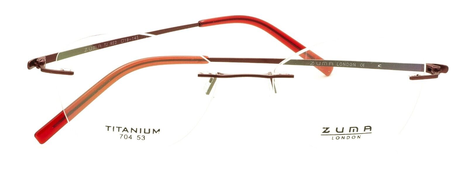 ZUMA LONDON 704 TJ Red 53mm Titanium Eyewear FRAMES RX Optical Eyeglasses New